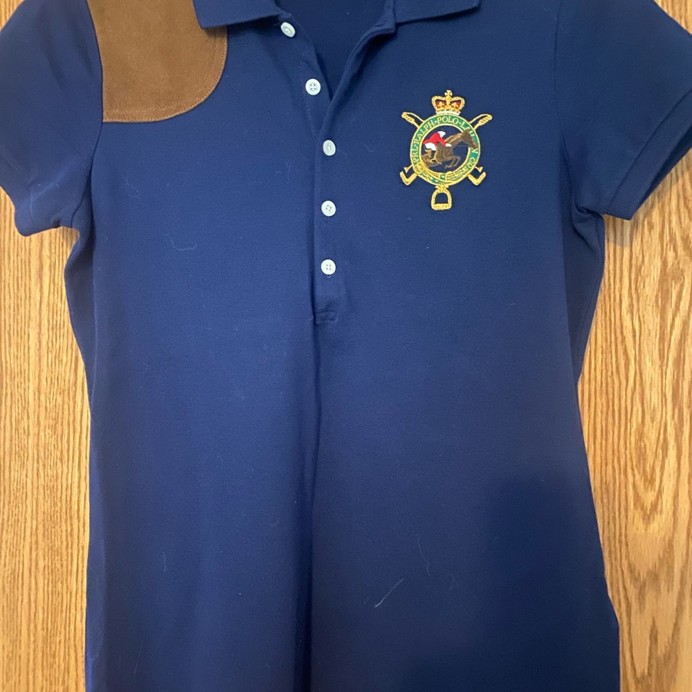 Ralph Lauren Blue and Brown Polo Shirt